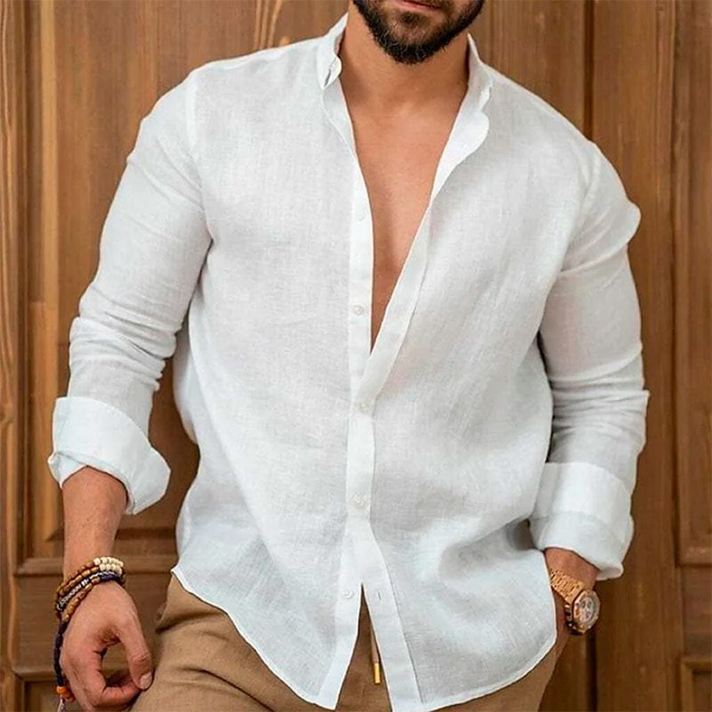(PROMOTION EXCLUSIVE) Chemise en Lin Premium pour Homme + (CADEAU)