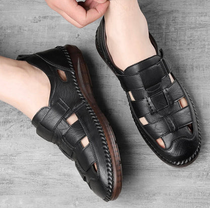 [PAYEZ 1, RECEVEZ 2] Sandales en cuir véritable pour homme – Design italien + CADEAU OFFERT