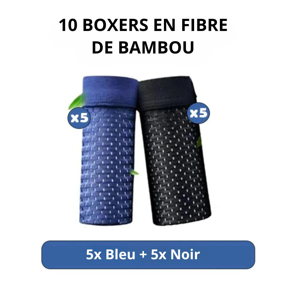 (5 ACHETÉS = 5 OFFERTS) Boxers Écologiques en Bambou – Douceur, Respirabilité et Confort Durable