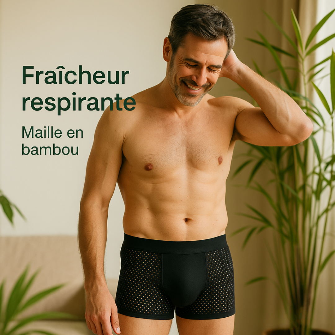 (5 ACHETÉS = 5 OFFERTS) Boxers Écologiques en Bambou – Douceur, Respirabilité et Confort Durable
