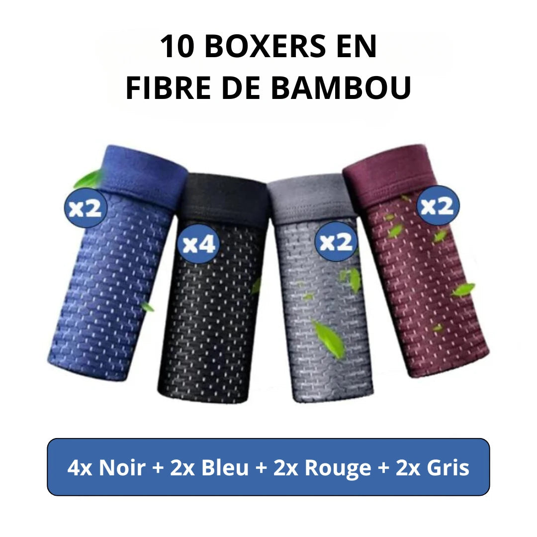 (5 ACHETÉS = 5 OFFERTS) Boxers Écologiques en Bambou – Douceur, Respirabilité et Confort Durable